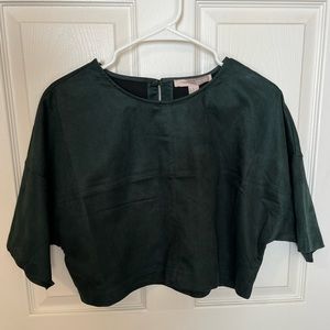 Emerald green crop top